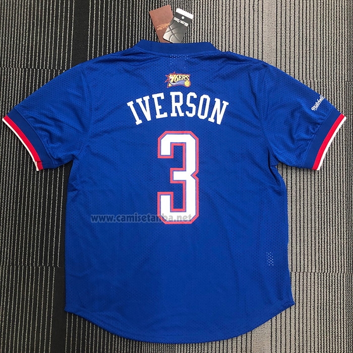 Camiseta Manga Corta All Star 2009 Allen Iverson #3 Azul